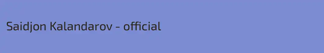 Saidjon Kalandarov - official